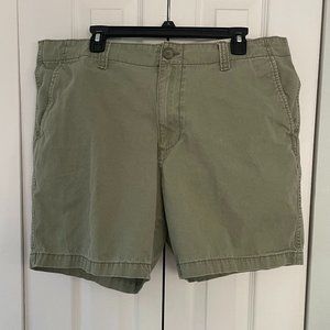 Straight Lived-In Khaki Non-Stretch Shorts for Men